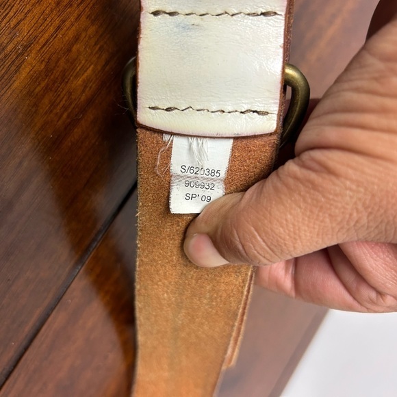 GAP Y2K 90’s White Boho wide Cowgirl Western genuine leather Belt size M - Picture 6 of 9